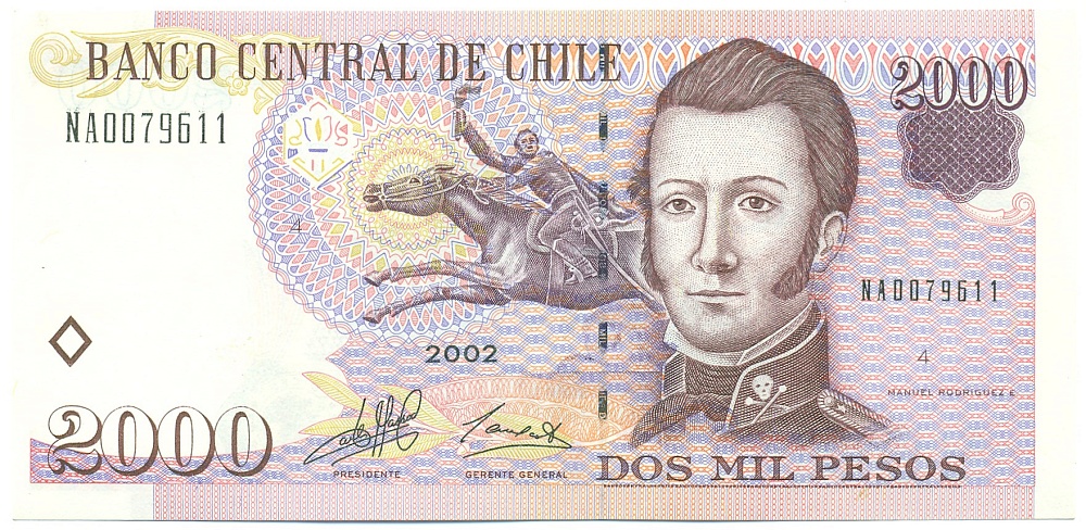 2000 песо 2002 года Чили — Фото №1