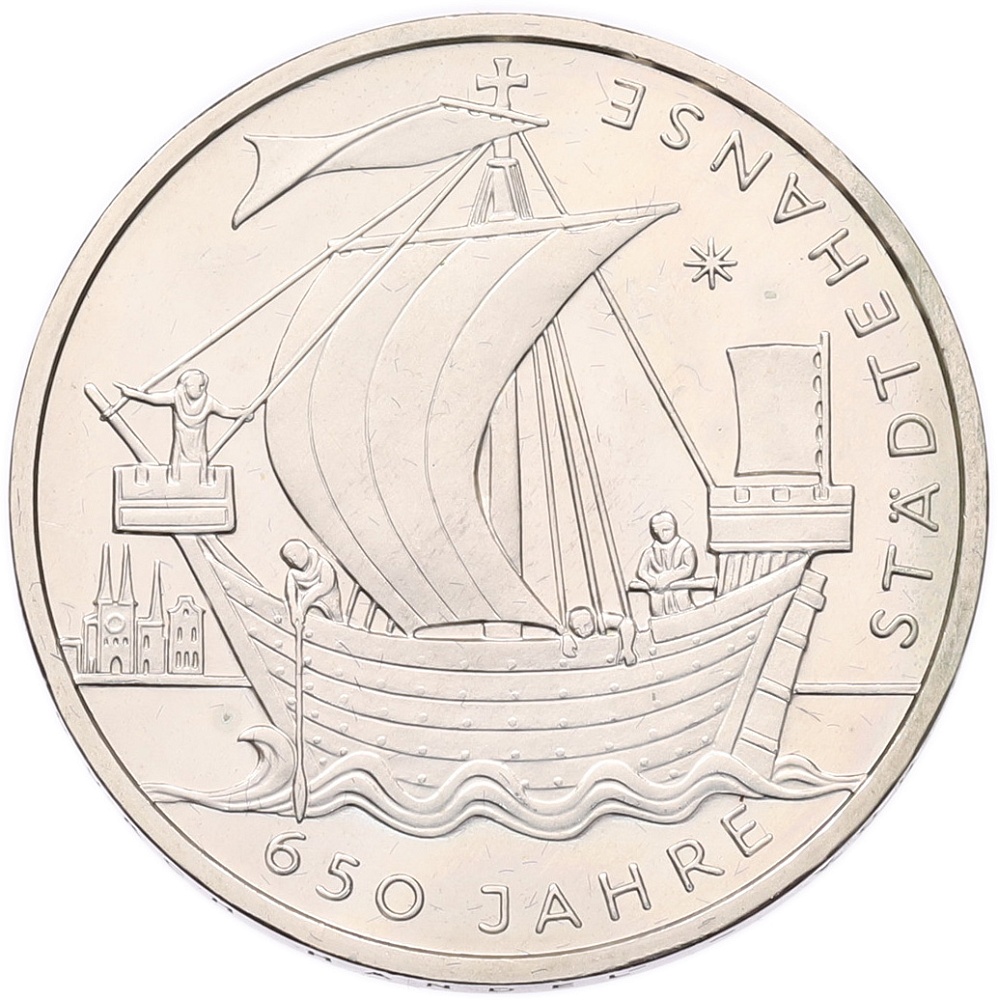 10 евро 2006 года J Германия «650 лет Ганзейскому союзу» — Фото №1
