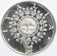 1 маренго 1971-1998 года Италия «Сорренто» в слабе PCGS (PF68DCAM) — Фото №2