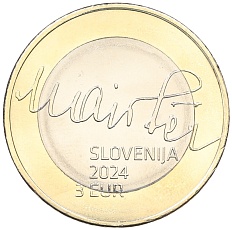 3 евро 2024 года Словения «150 лет со дня рождения Рудольфа Майстера» — Фото №2