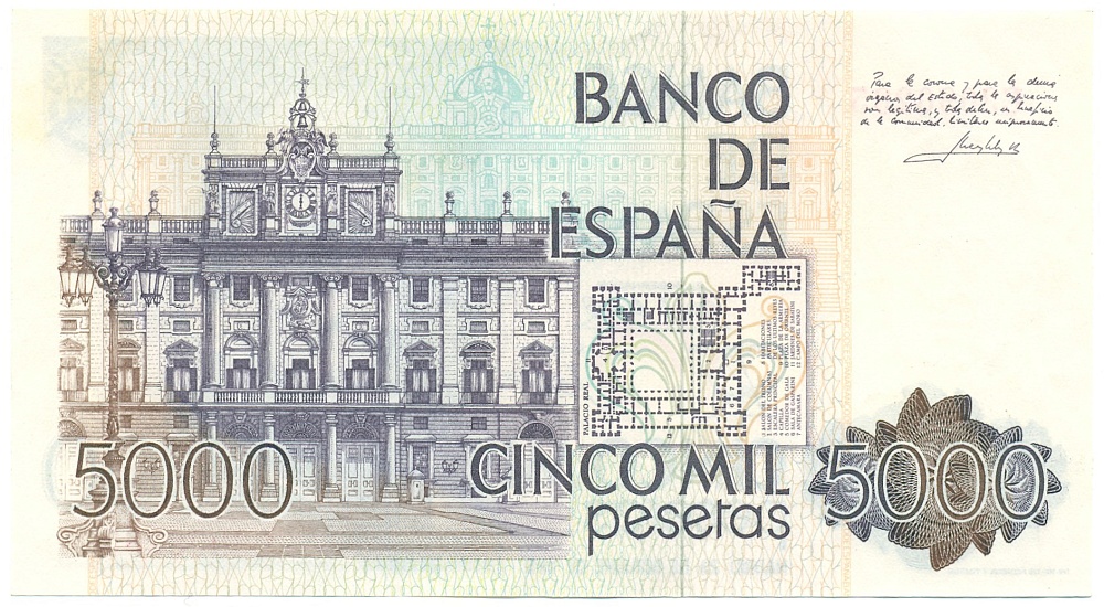 5000 песет 1979 года Испания — Фото №2