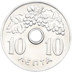 10 лепт 1969 года Греция — Фото №2