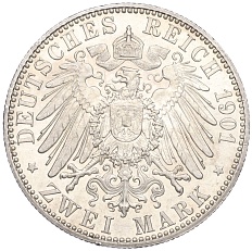 2 марки 1901 года Германия (Пруссия) «200 лет Пруссии» — Фото №2
