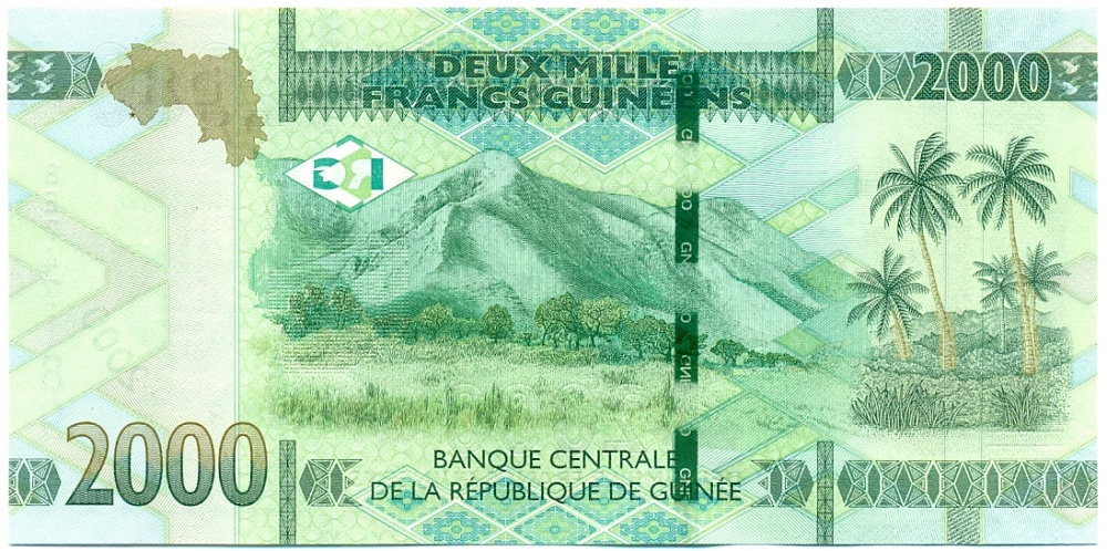 2000 франков 2018 года Гвинея — Фото №2