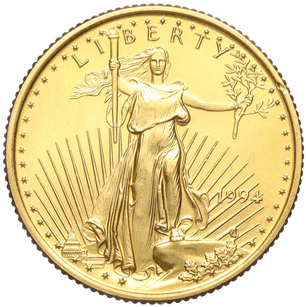 10 долларов 1994 года США «Американский золотой орел» — Фото №1