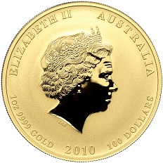 100 долларов 2010 года Австралия «Китайский гороскоп — Год тигра» — Фото №2