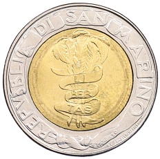500 лир 1995 года Сан-Марино — Фото №2