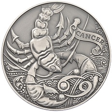 1 рубль 2015 года Белоруссия «Знаки зодиака — Рак» — Фото №1