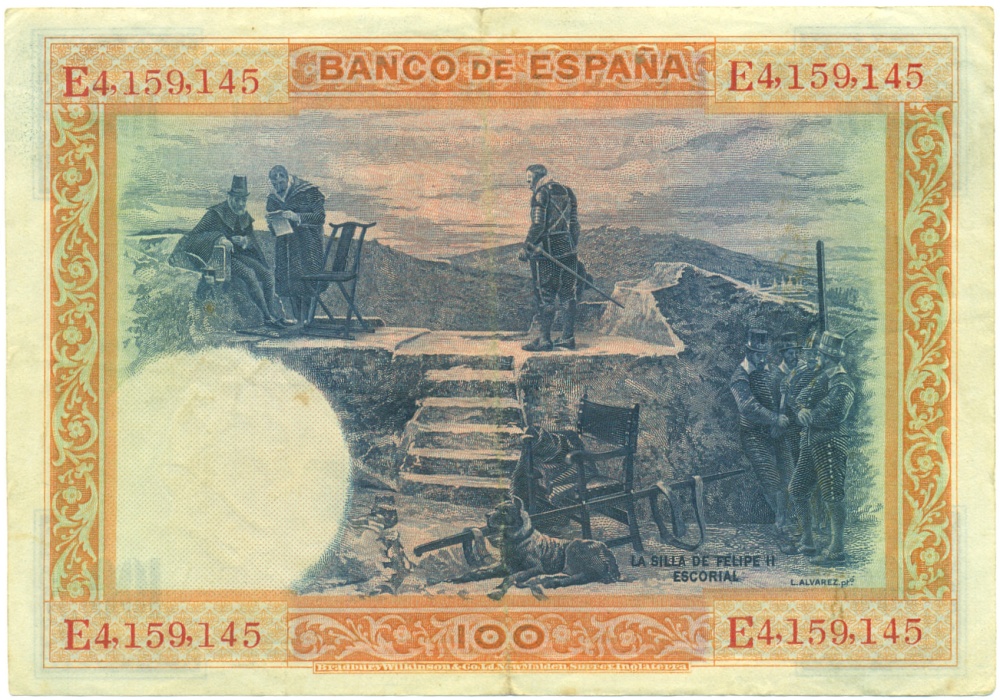 100 песет 1925 года Испания — Фото №2