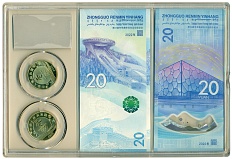 Набор из 2 монет 2 и 2 банкнот 2022 года Китай «XXIV зимние Олимпийские игры 2022 года B Пекине» — Фото №2