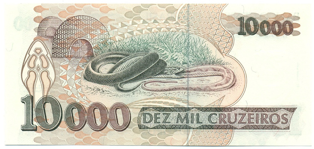 10000 крузейро 1992 года Бразилия — Фото №2