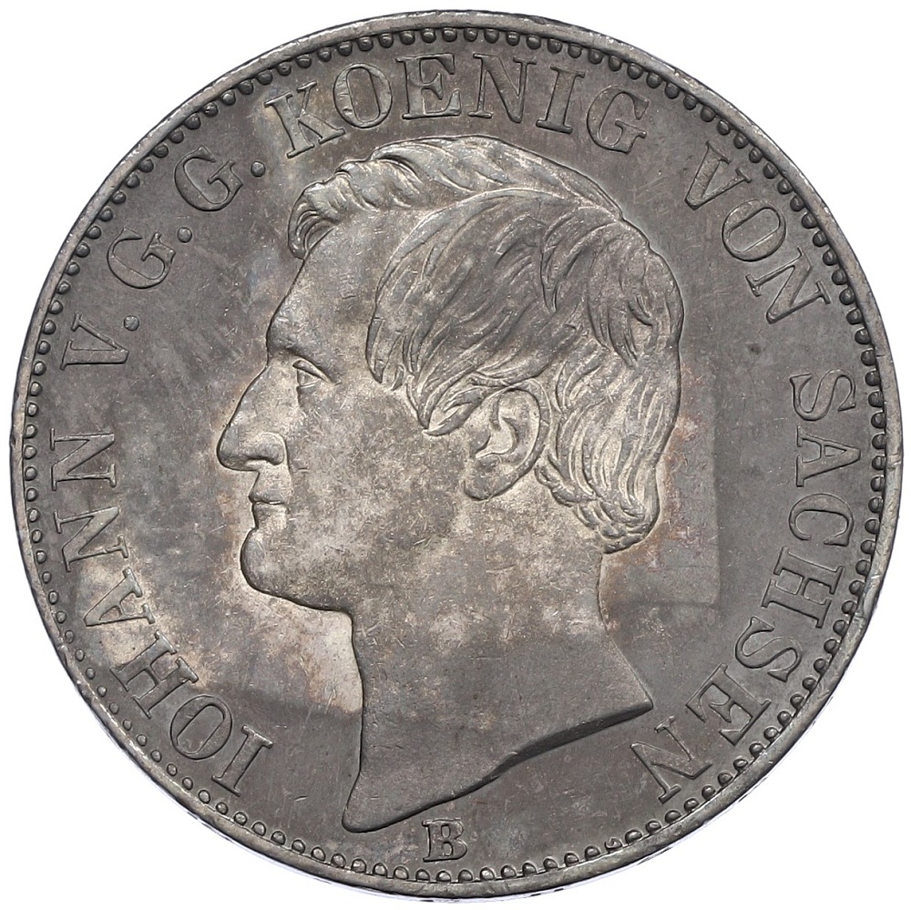 1 талер 1866 года Саксония — Фото №1