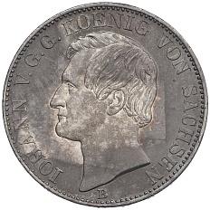 1 талер 1866 года Саксония — Фото №1