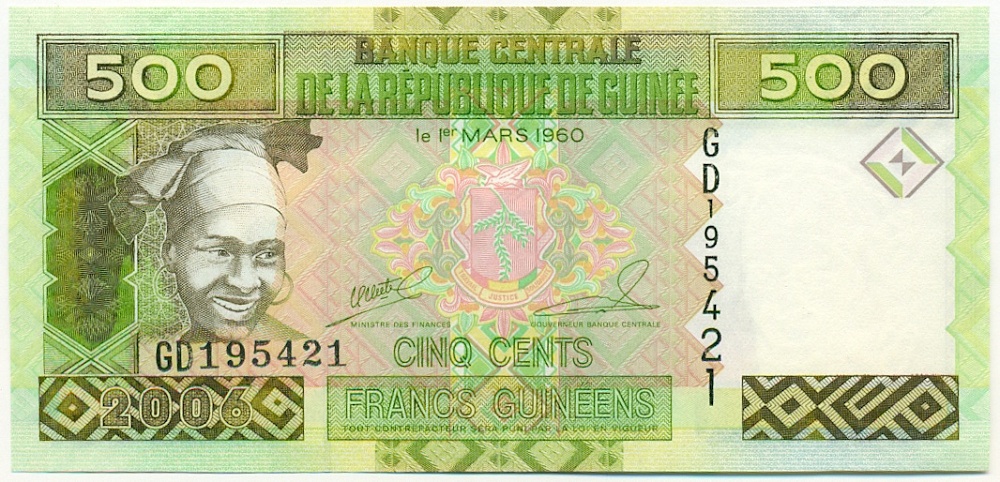 500 франков 2006 года Гвинея — Фото №1