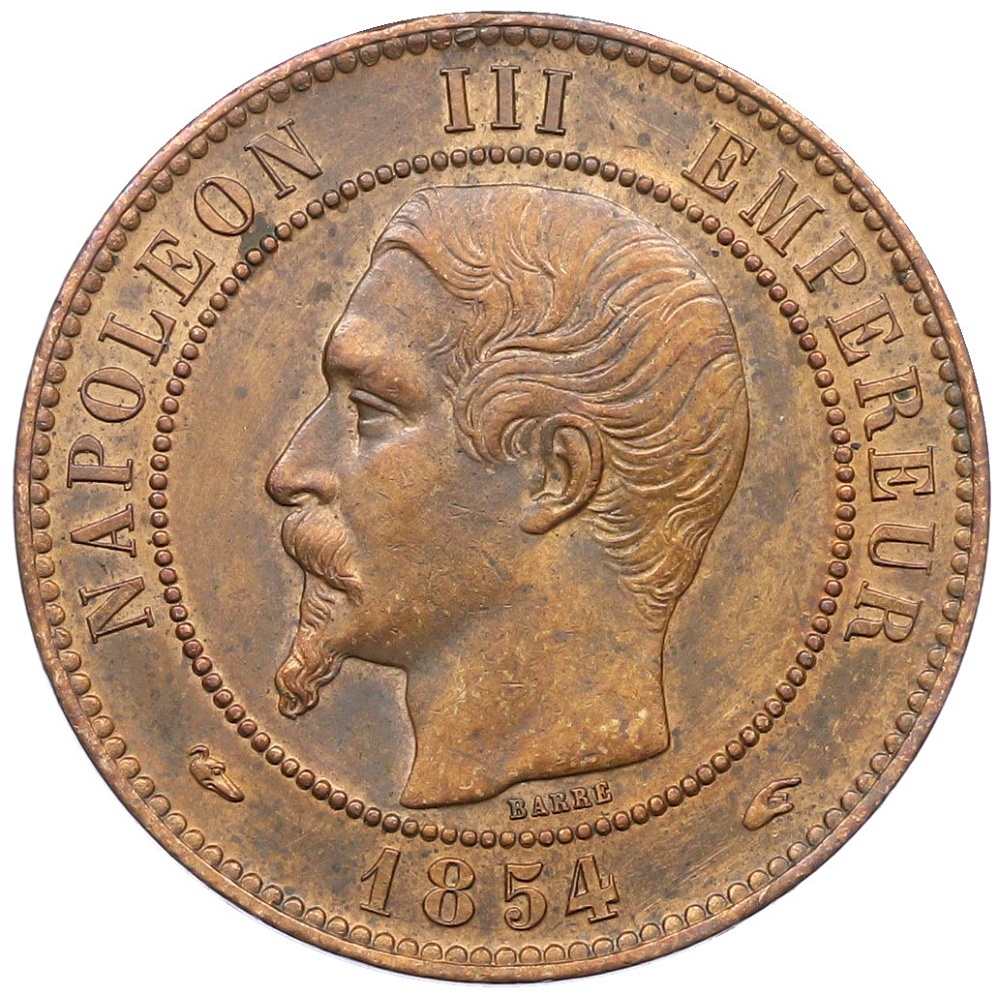 10 сантимов 1854 года A Франция — Фото №1