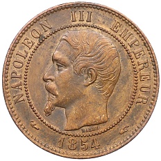 10 сантимов 1854 года A Франция — Фото №1