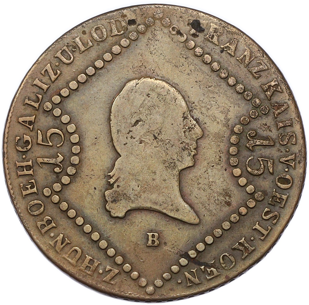15 крейцеров 1807 года B Австрия — Фото №2
