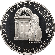 1 доллар 1992 года W США «200 лет Белому Дому» — Фото №2