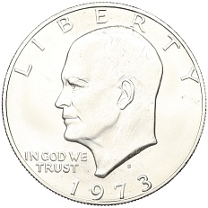 1 доллар 1973 года S США «Эйзенхауэр» — Фото №1