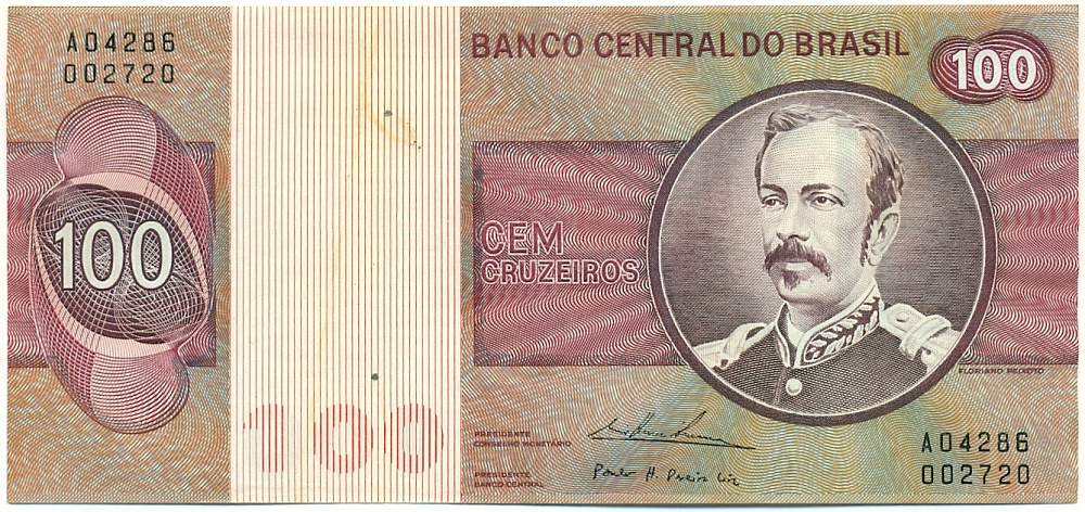 100 крузейро 1974 года Бразилия — Фото №1