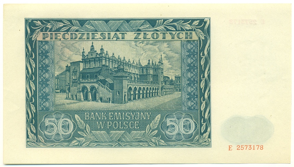 50 злотых 1941 года Польша — Фото №2
