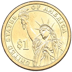 1 доллар 2009 года (Р) США «10-й президент США Джон Тайлер» — Фото №2