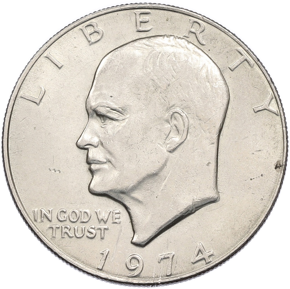 1 доллар 1974 года США «Эйзенхауэр» — Фото №1
