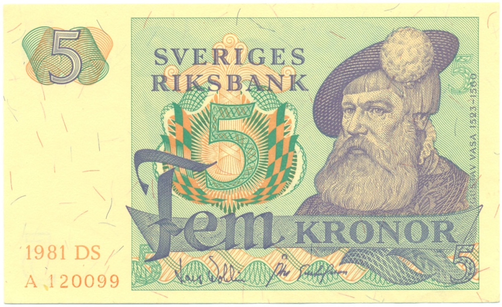 5 крон 1981 года Швеция — Фото №1