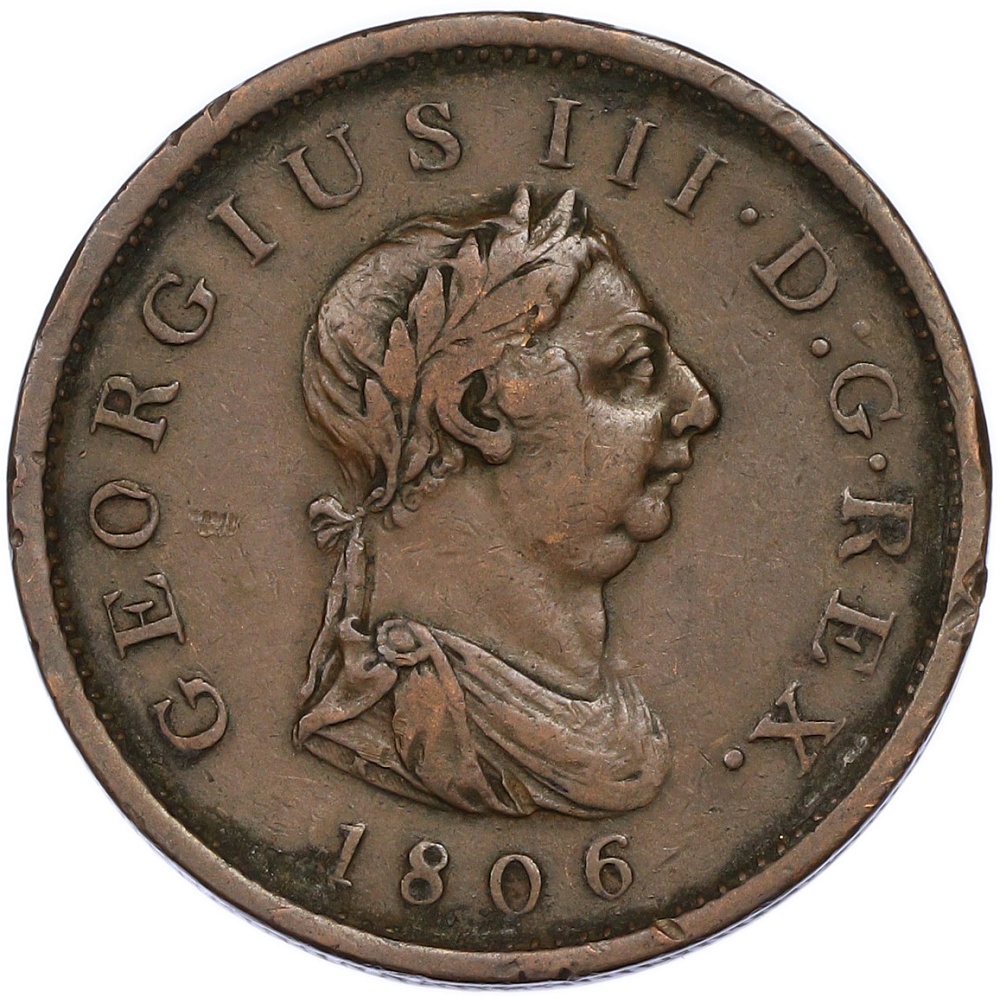 1 пенни 1806 года Великобритания — Фото №1
