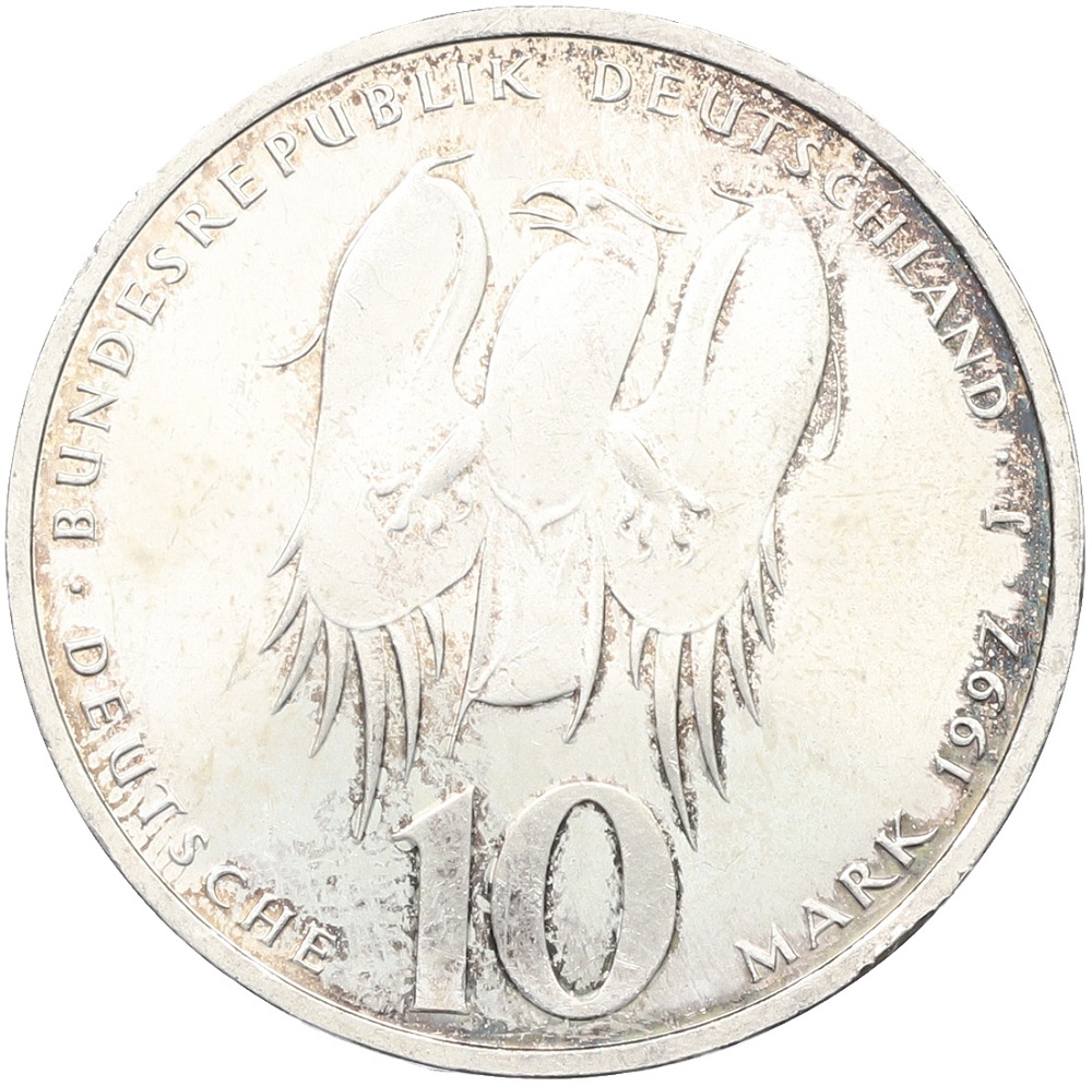 10 марок 1997 года J Германия «500 лет со дня рождения Филиппа Меланхтона» — Фото №2