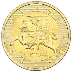 50 евроцентов 2015 года Литва — Фото №1