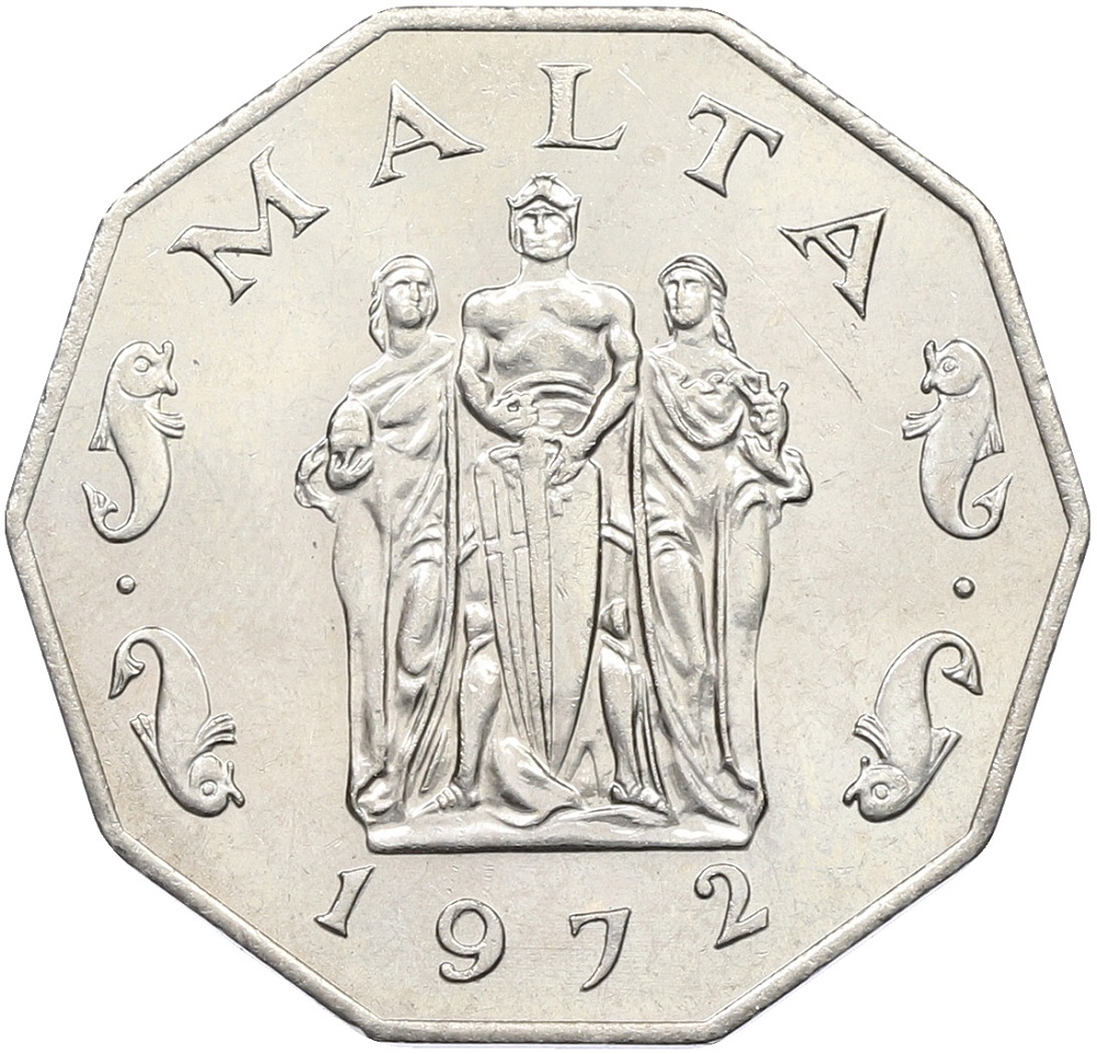 50 центов 1972 года Мальта — Фото №1