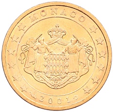 2 евроцента 2001 года Монако — Фото №1