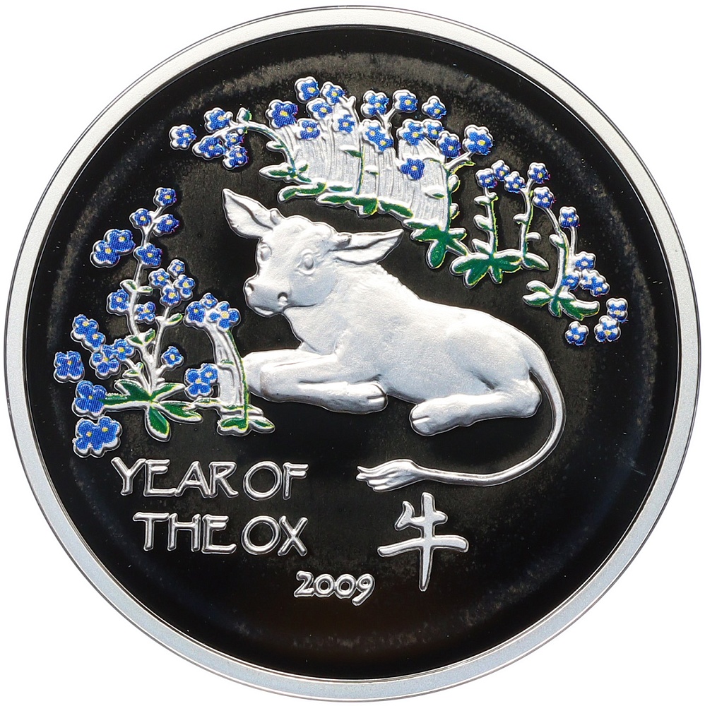 1 доллар 2008 года Ниуэ «Китайский гороскоп — год быка» — Фото №1