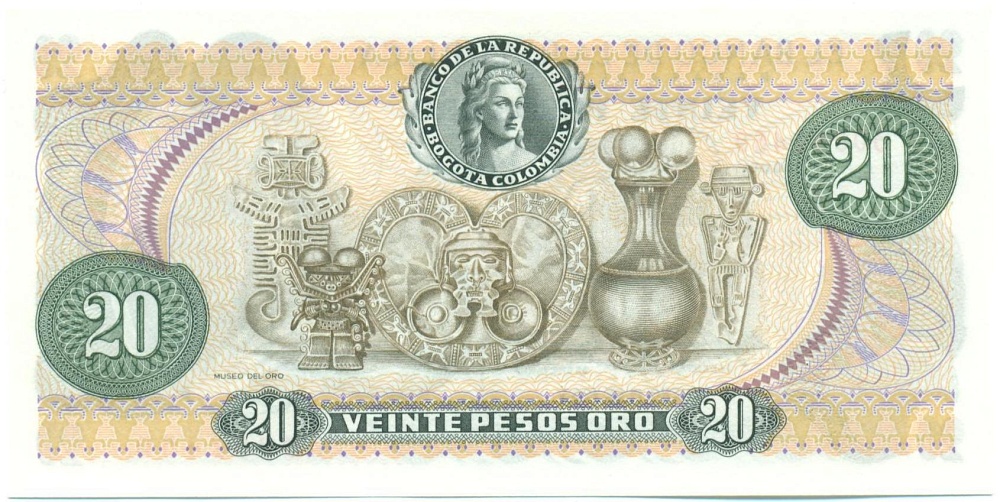 20 песо 1983 года Колумбия — Фото №2
