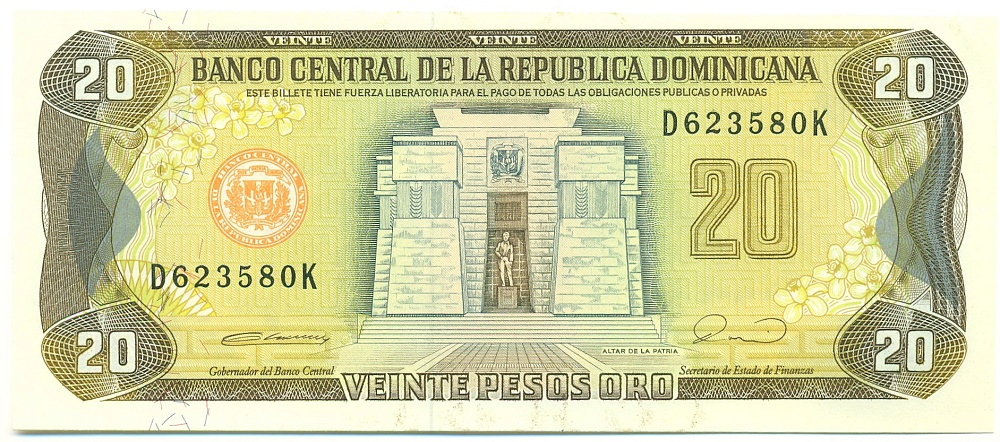 20 песо 1990 года Доминиканская республика — Фото №1
