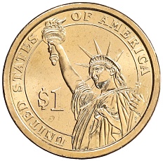 1 доллар 2012 года Р США «24-й президент США Гровер Кливленд» — Фото №2