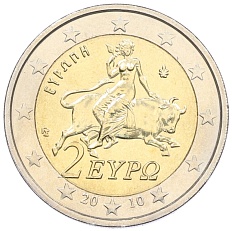 2 евро 2010 года Греция — Фото №1