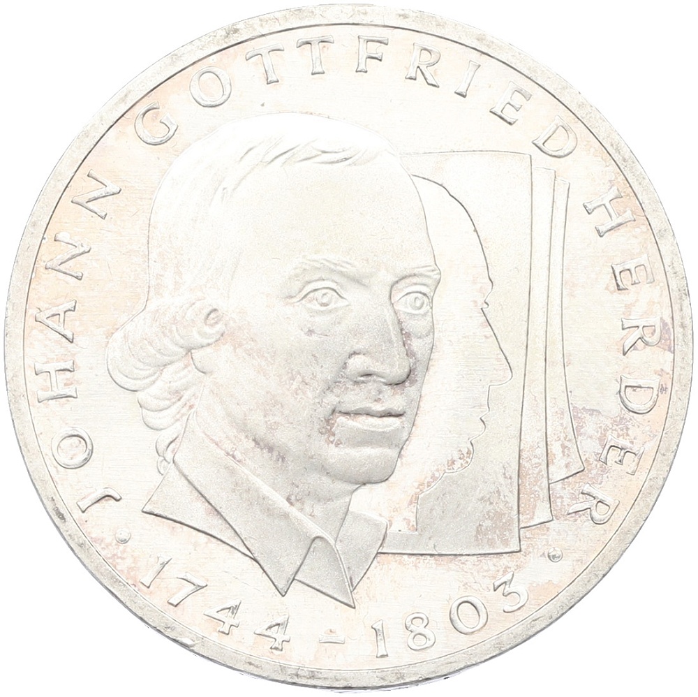 10 марок 1994 года G Германия «250 лет со дня рождения Иоганна Готфрида Гердера» — Фото №1