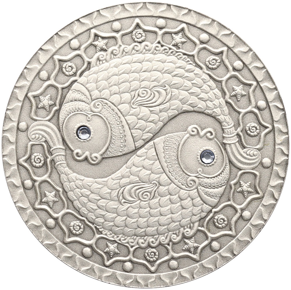 20 рублей 2009 года Белоруссия «Знаки зодиака — Рыбы» — Фото №1