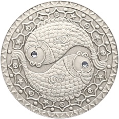 20 рублей 2009 года Белоруссия «Знаки зодиака — Рыбы» — Фото №1