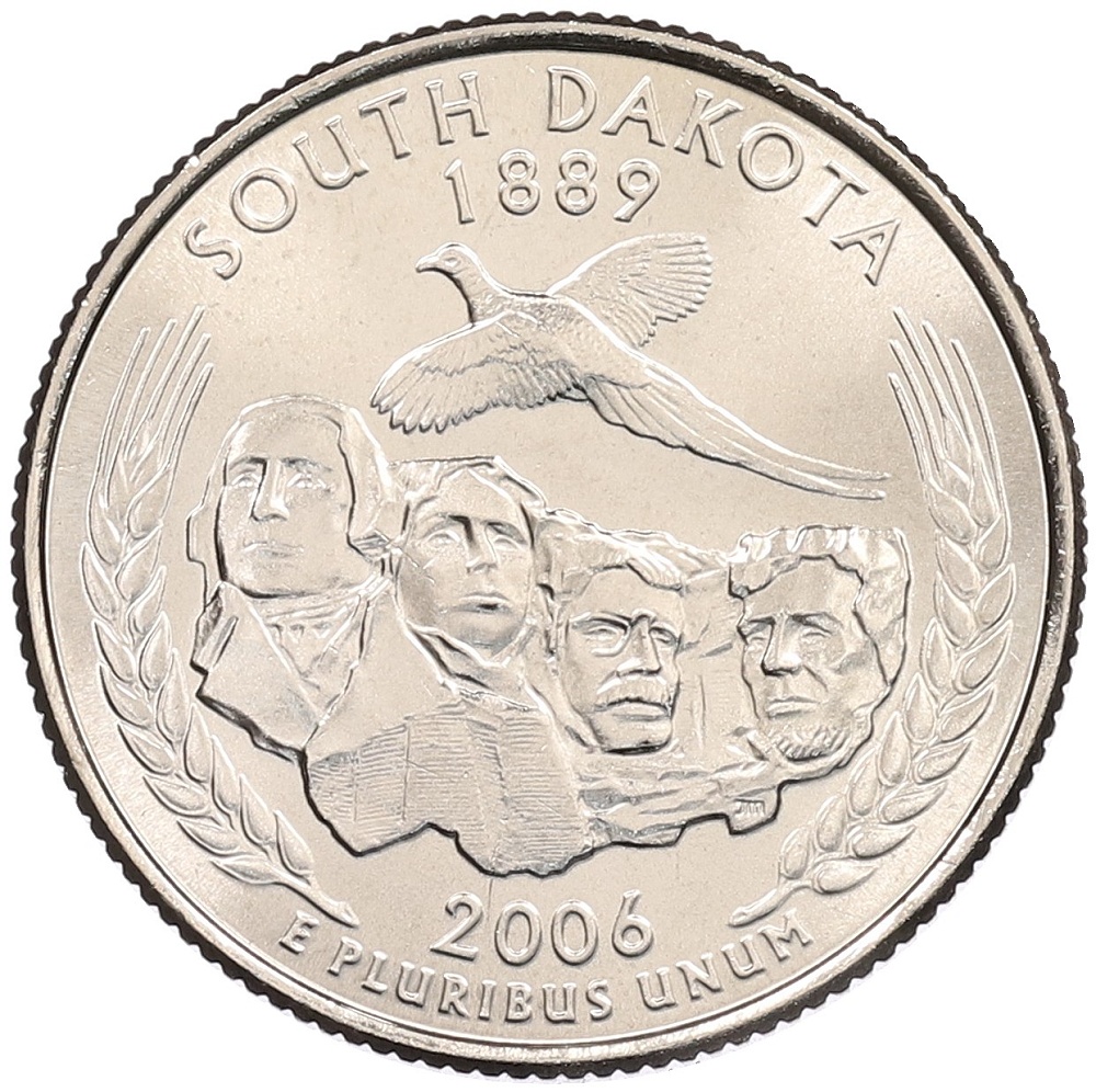 1/4 доллара (25 центов) 2006 года D США «Штаты и территории — Южная Дакота» — Фото №1