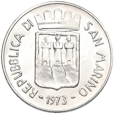 500 лир 1973 года Сан-Марино — Фото №2
