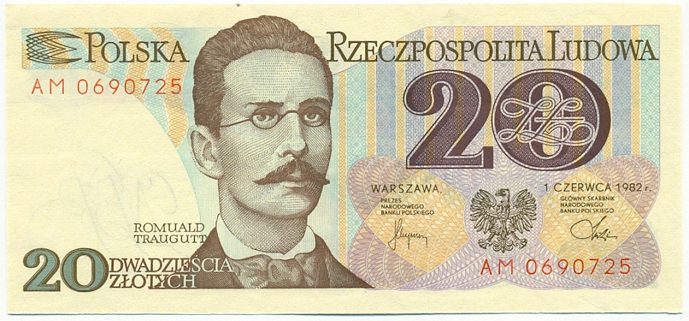 20 злотых 1982 года Польша — Фото №1