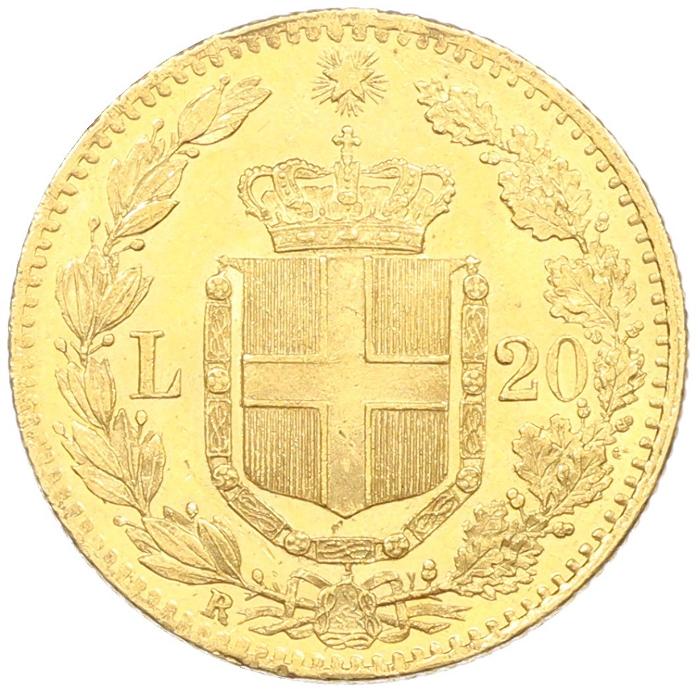 20 лир 1882 года Италия — Фото №2