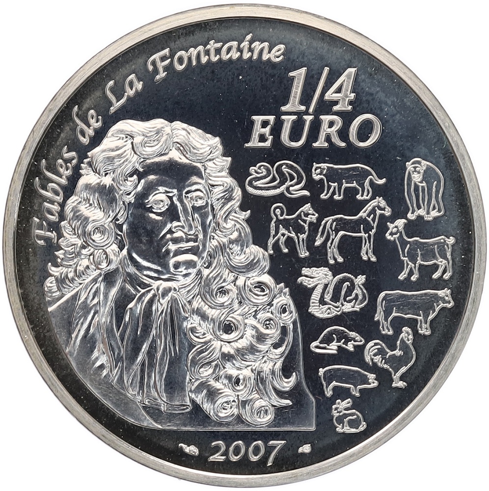 1/4 евро 2007 года Франция «Китайский гороскоп — год свиньи» — Фото №2