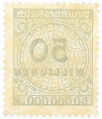 Почтовая марка 50 миллионов марок 1923 года Германия — Фото №2