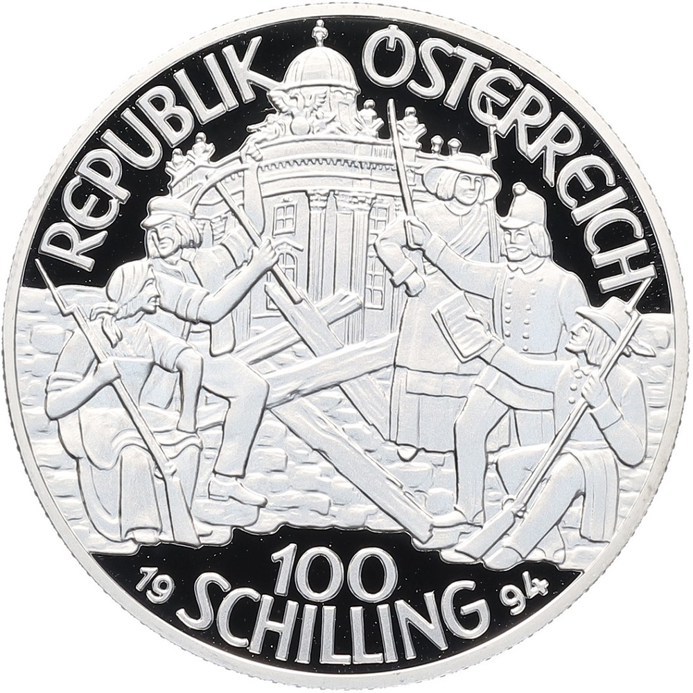 100 шиллингов 1994 года Австрия «Эрцгерцог Иоганн» — Фото №2