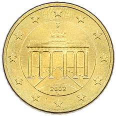 50 евроцентов 2002 года А Германия — Фото №1