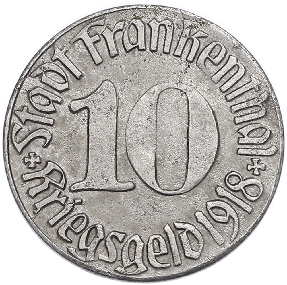 10 пфеннигов 1918 года Германия — город Франкенталь (Нотгельд) — Фото №2